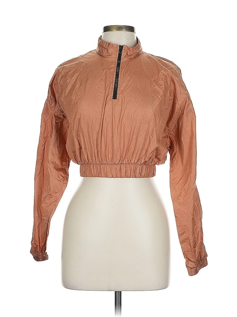 Pre-owned Fashion Nova Windbreaker Jacket In Orange