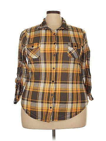 Hype 3/4 Sleeve Button-Down Shirt (view 1)