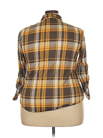 Hype 3/4 Sleeve Button-Down Shirt (view 2)