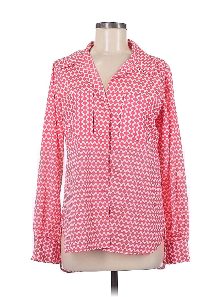 Pre-owned Tommy Hilfiger Long Sleeve Blouse In Pink