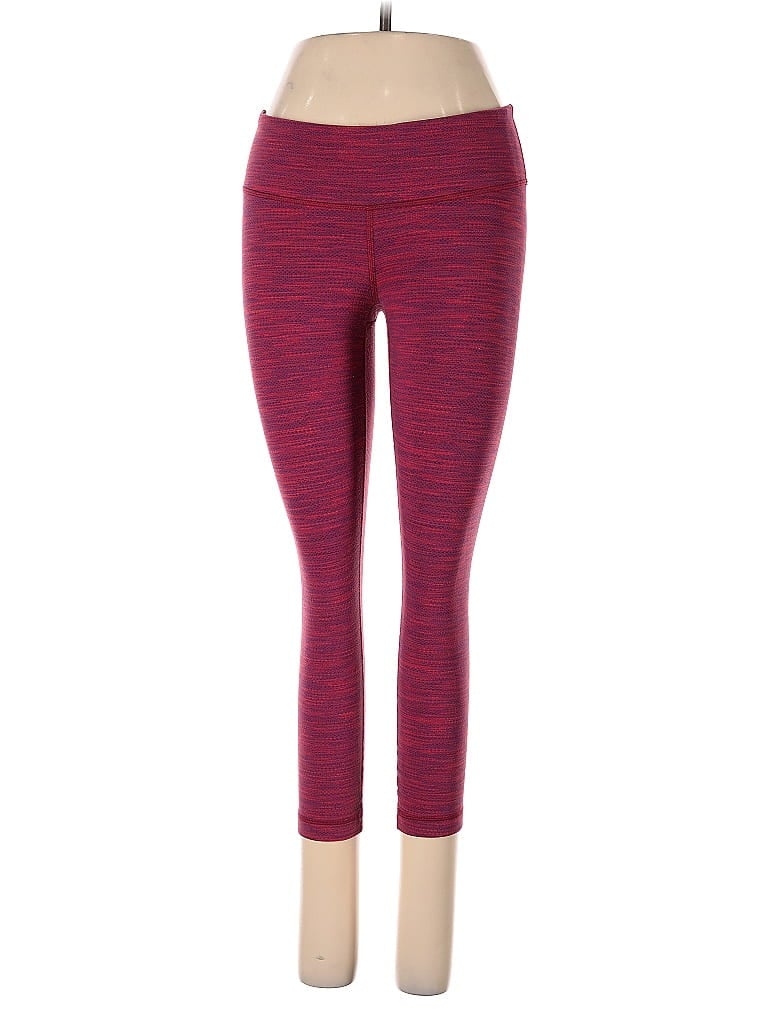 Pre-owned Lululemon Athletica Active Pants In Burgundy
