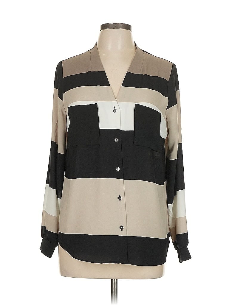 Click to view more detailed imagery on our partner's website Pre-owned Alfani Long Sleeve Blouse In Brown