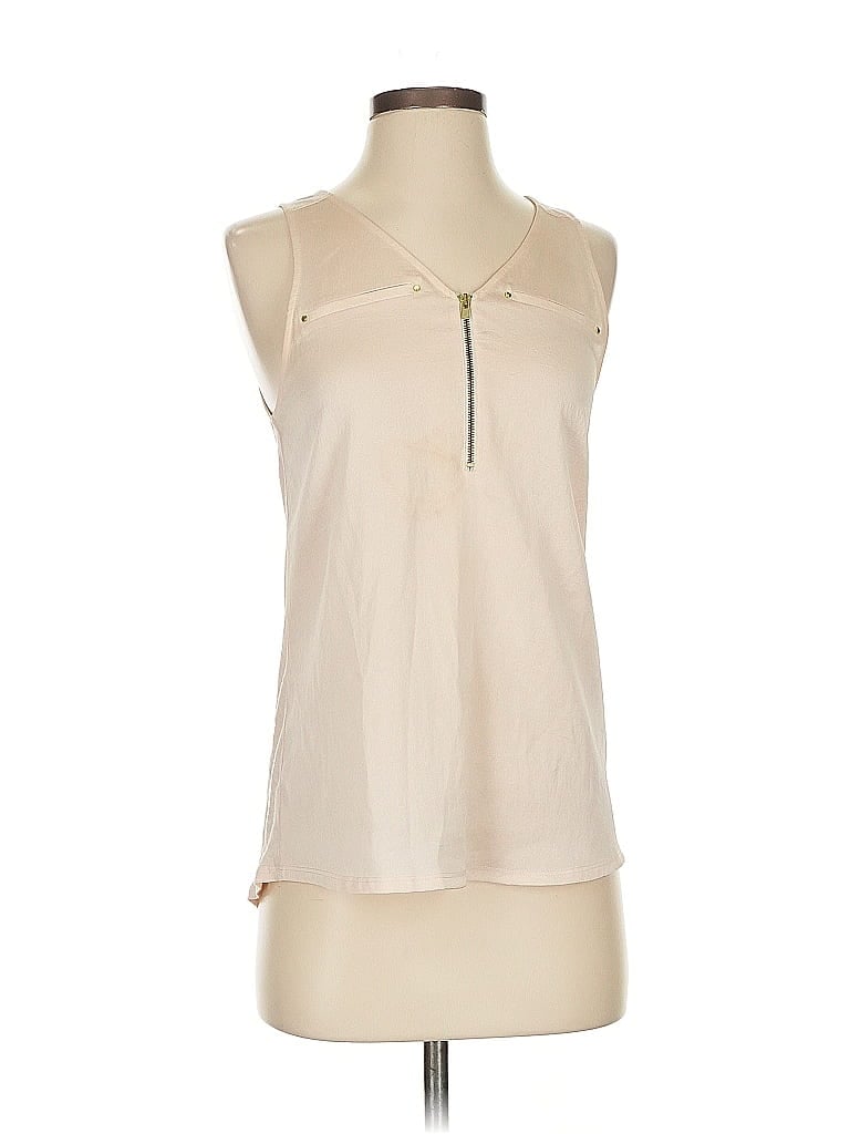Pre-owned Express Sleeveless Blouse In White