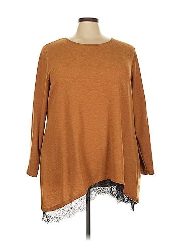 LOGO by Lori Goldstein 3/4 Sleeve Top (view 1)