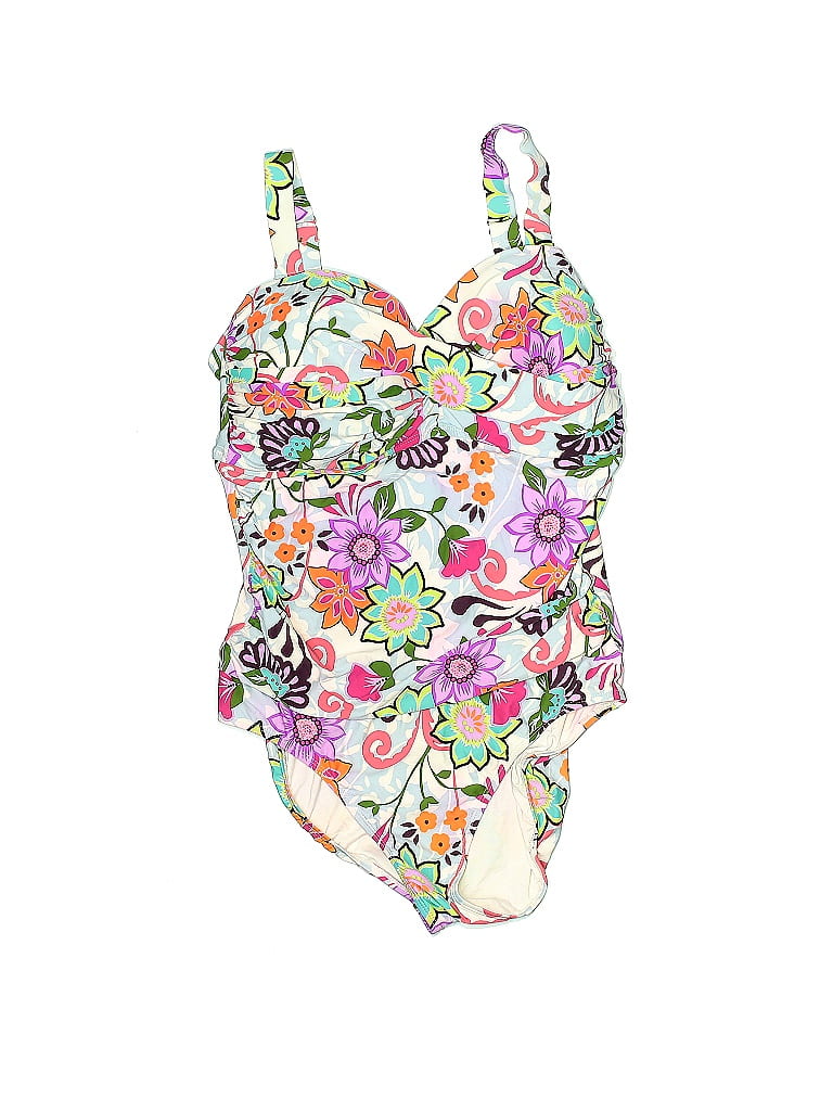 Anne Cole Womens Sunshine Floral One Piece Swimsuit Yellow Size 6 main image 0