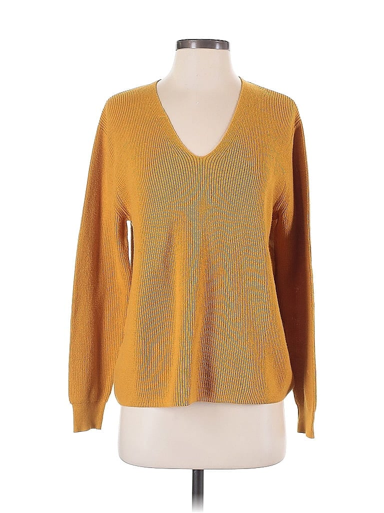 Pre-owned Mng Pullover Sweater In Gold