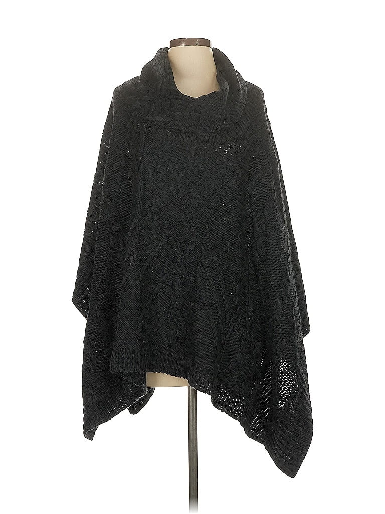 Pre-owned Bcbgmaxazria Poncho In Black