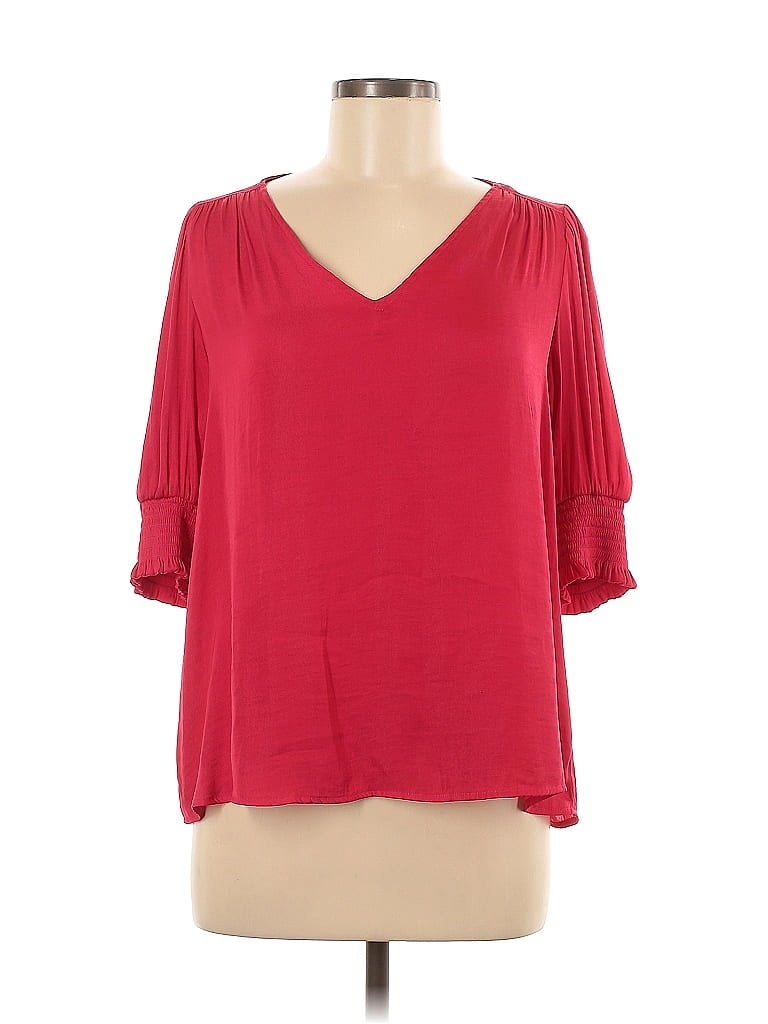 Click to view more detailed imagery on our partner's website Pre-owned Rachel Zoe Tjx Short Sleeve Blouse In Red