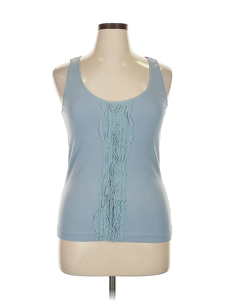 Pre-owned Banana Republic Tank Top Blue Halter Neckline Tops