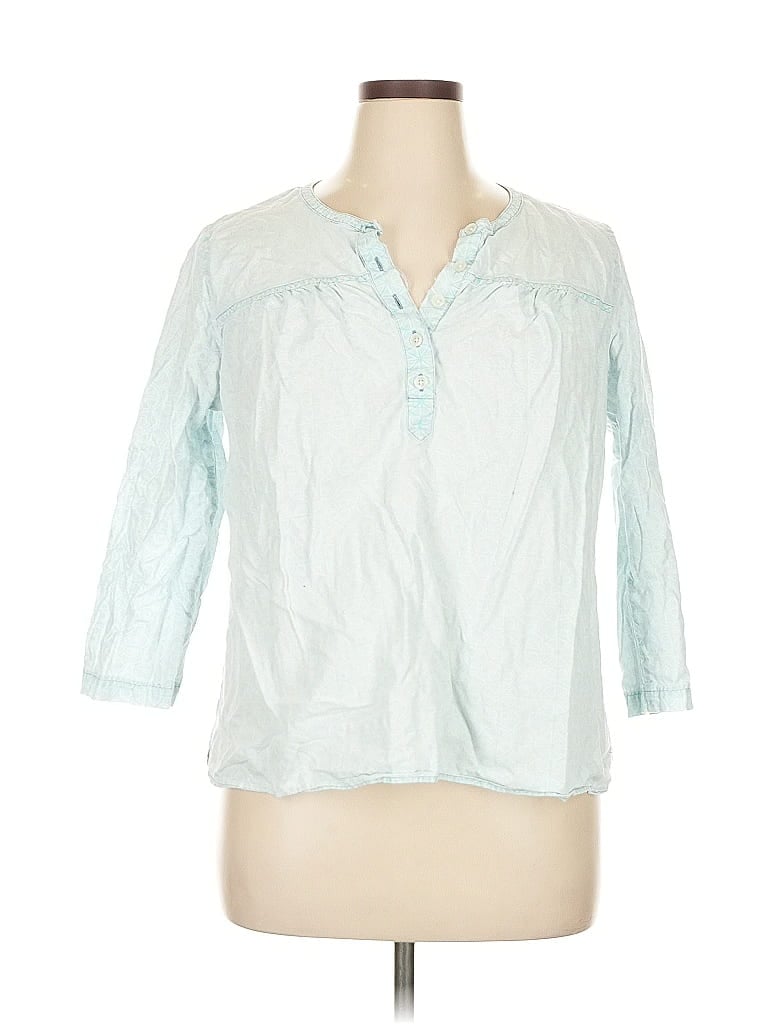Pre-owned Vineyard Vines 3/4 Sleeve Blouse In Blue