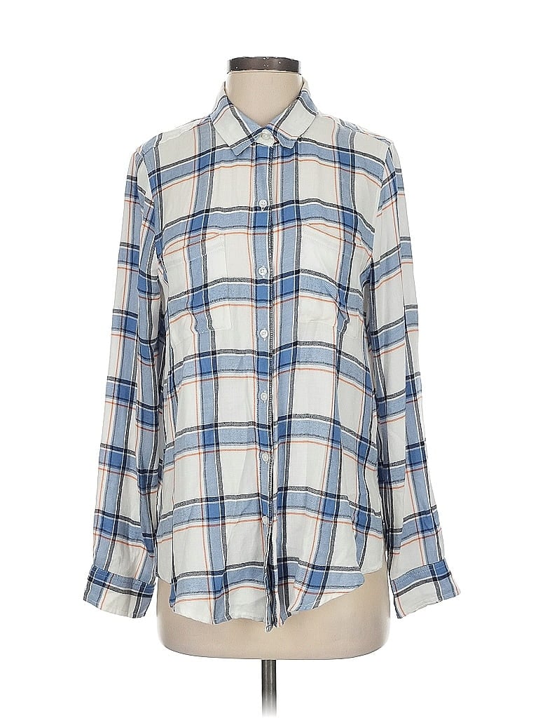 Pre-owned Lucky Brand Long Sleeve Button Down Shirt In Blue