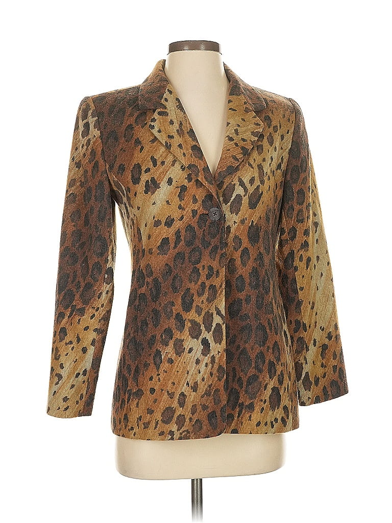 LINDA ALLARD ELLEN TRACY Pre-owned Blazer Jacket In Gold
