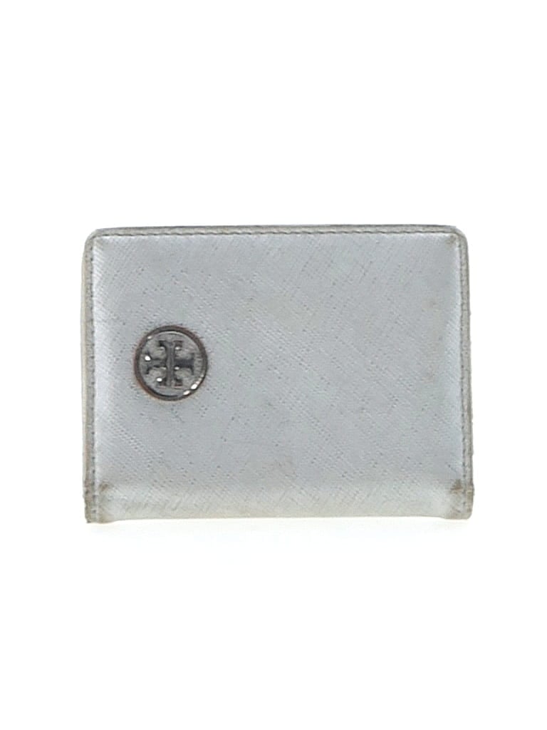 Tory Burch 100% Leather Silver Leather Card Holder One size - photo 1