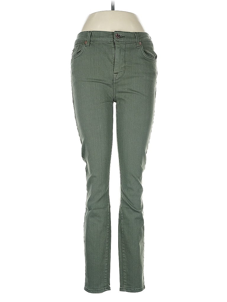 Pre-owned 7 For All Mankind Jeans In Green