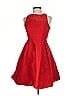 ML Monique Lhuillier 100% Polyester Hearts Red Cocktail Dress Size 2 - photo 1