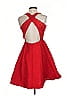 ML Monique Lhuillier 100% Polyester Hearts Red Cocktail Dress Size 2 - photo 2