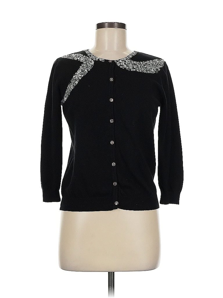 Pre-owned Adrienne Vittadini Cardigan Sweater In Black