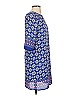 Everly 100% Polyester Print Blue Casual Dress Size S - photo 4