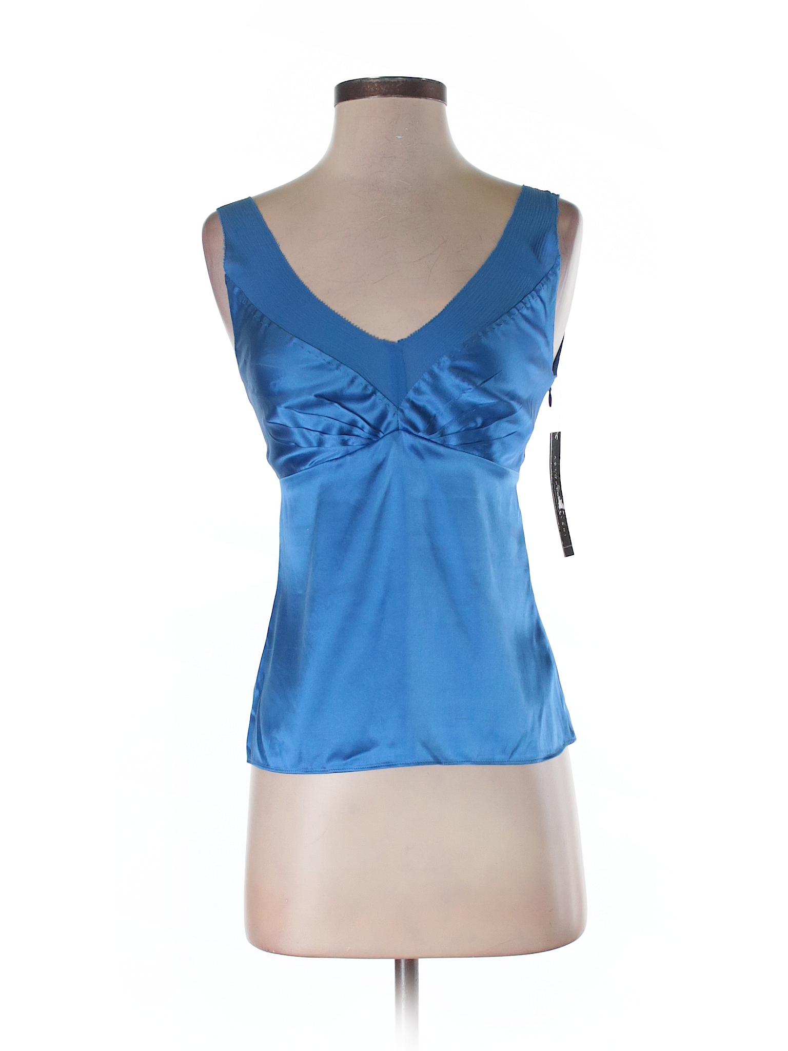 Antonio Melani Solid Blue Sleeveless Silk Top Size XS - 80% off | thredUP