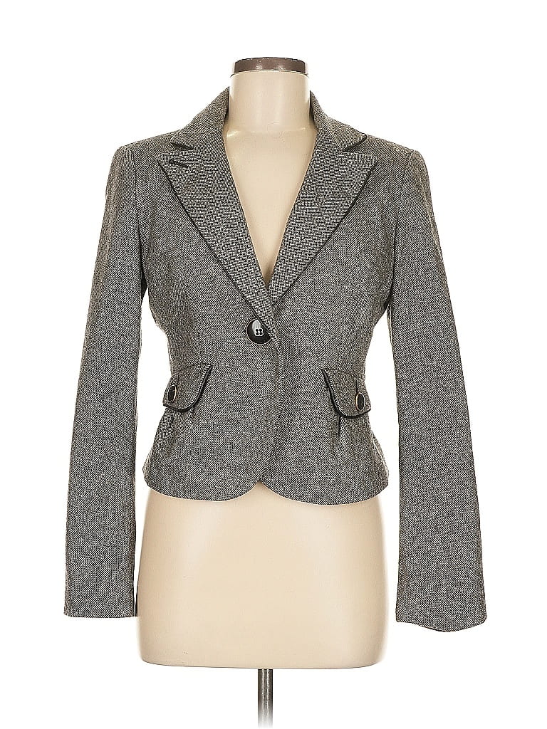 Pre-owned Express Design Studio Wool Blazer Jacket In Gray