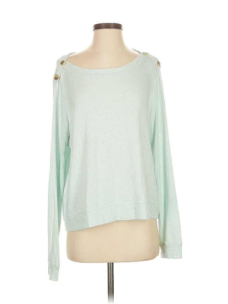 Pre-owned J.crew Factory Store Pullover Sweater In Green