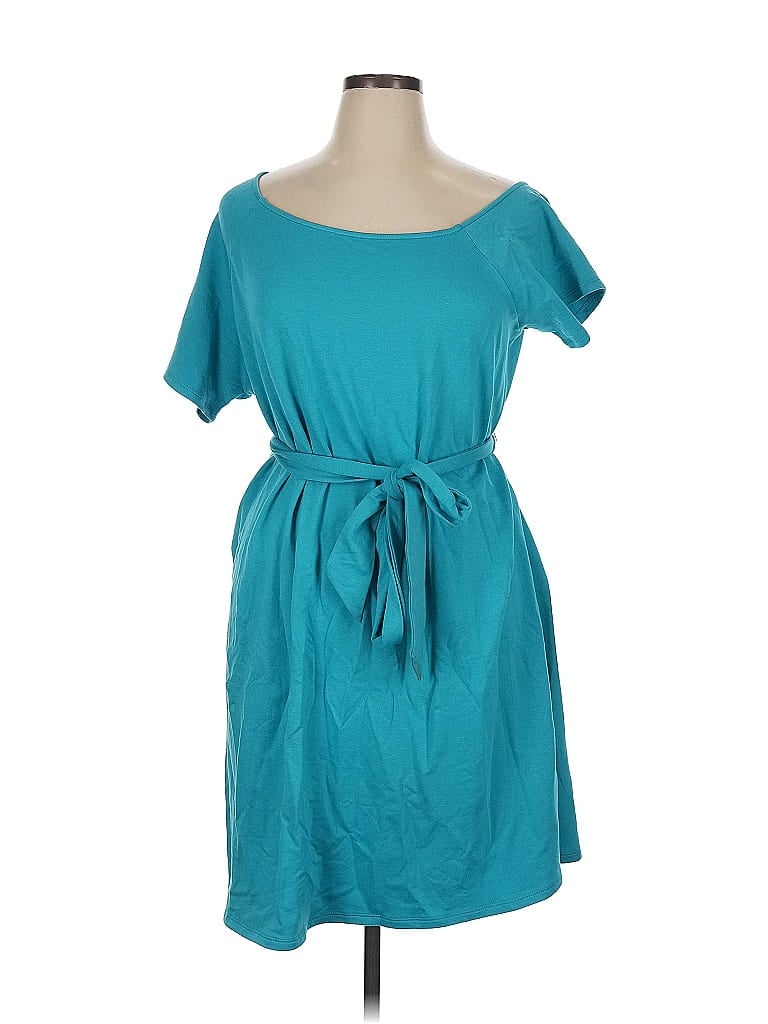 Torrid Solid Teal Casual Dress Size 1X Plus (1) - photo 1