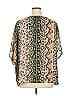 Daytrip 100% Polyester Animal Print Green Short Sleeve Blouse Size XL - photo 2