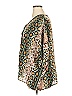 Daytrip 100% Polyester Animal Print Green Short Sleeve Blouse Size XL - photo 5