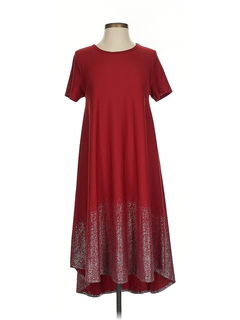 Pre-owned Lularoe Casual Dress In Burgundy