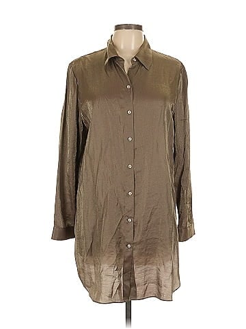 Black Label by Chico's 3/4 Sleeve Button-Down Shirt (view 1)