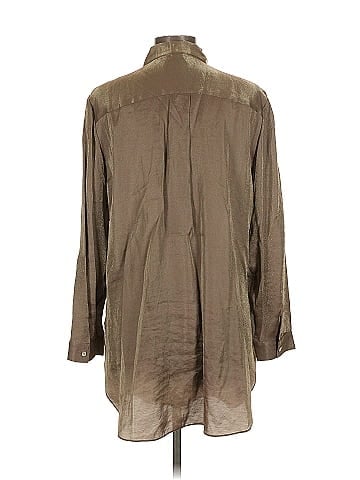 Black Label by Chico's 3/4 Sleeve Button-Down Shirt (view 2)