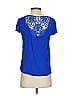 Amanda Blu 100% Rayon Blue Short Sleeve Top Size S - photo 2