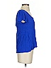 Amanda Blu 100% Rayon Blue Short Sleeve Top Size S - photo 4