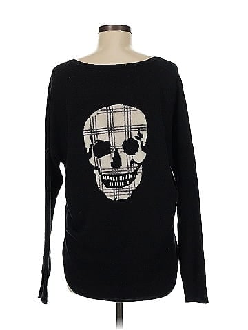 Skull Cashmere Pullover Sweater (view 2)