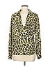Valentine 100% Polyester Animal Print Green Long Sleeve Blouse Size 8 - photo 1