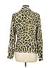Valentine 100% Polyester Animal Print Green Long Sleeve Blouse Size 8 - photo 2