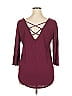 Ambiance Burgundy 3/4 Sleeve T-Shirt Size 1X - photo 2
