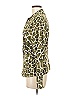 Valentine 100% Polyester Animal Print Green Long Sleeve Blouse Size 8 - photo 5