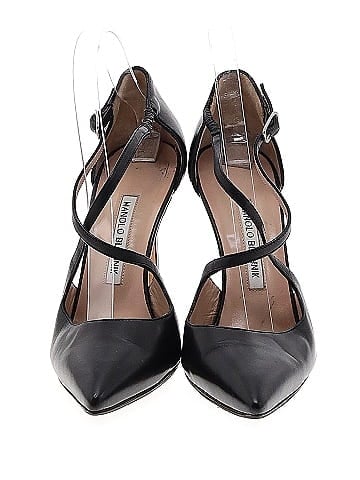 Manolo Blahnik Leather Tugia Criss-Cross Pumps 105mm (view 2)