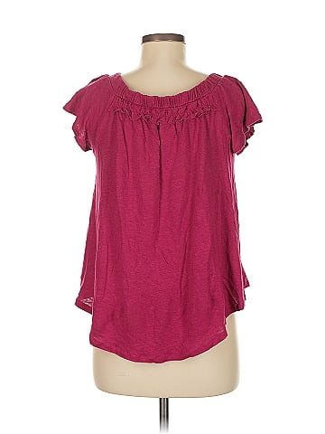 Bordeaux Short Sleeve Blouse (view 2)