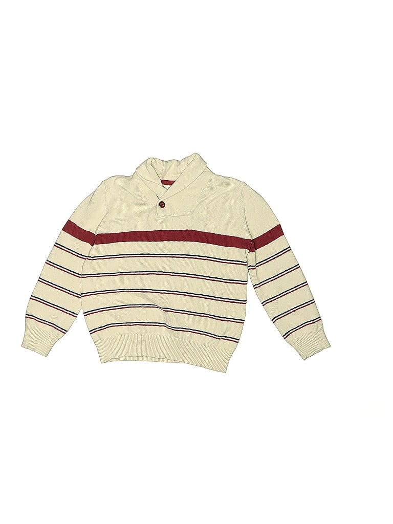 Pre-owned Hope & Henry Kids' Pullover Sweater In White