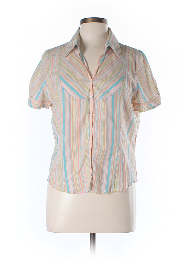Margaret O'leary Short Sleeve Button Down Shirt - 89% off only on thredUP