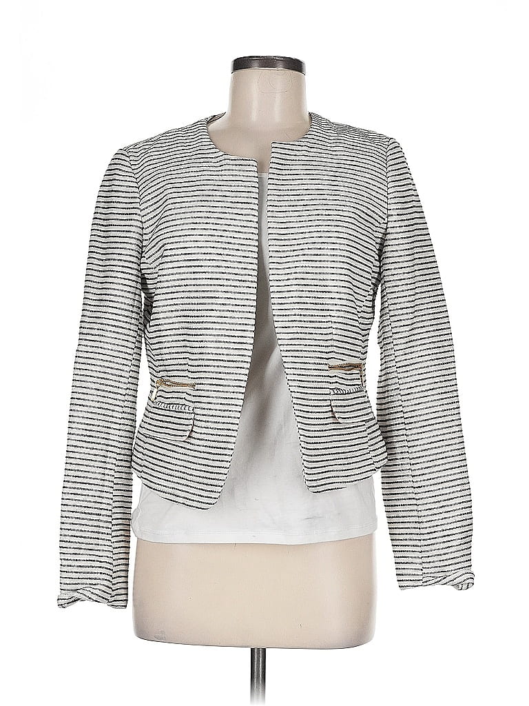 Katherine Barclay Stripes Gray Blazer Size M - photo 1