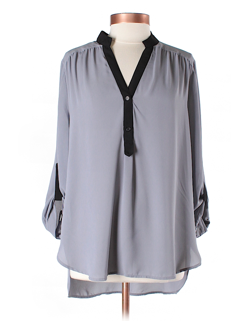 Tacera 100% Polyester Long Sleeve Blouse Size L - 73% off | thredUP