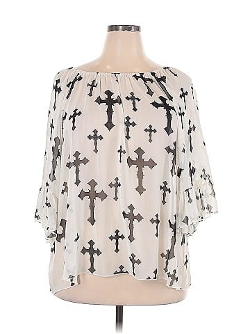 GIDDY UP GLAMOUR 3/4 Sleeve Blouse (view 1)