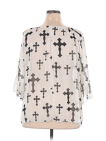GIDDY UP GLAMOUR 3/4 Sleeve Blouse (view 2)