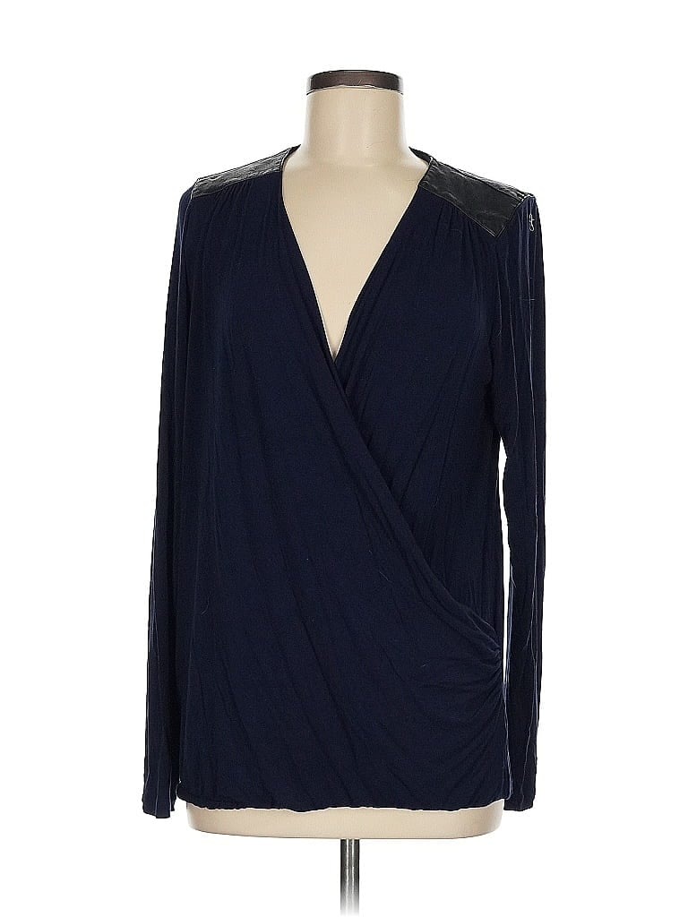 Pre-owned Cabi Long Sleeve Blouse In Blue