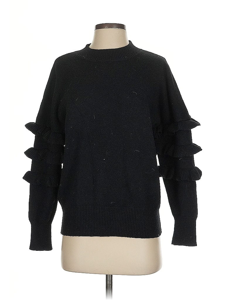Pre-owned Line & Dot Pullover Sweater In Black