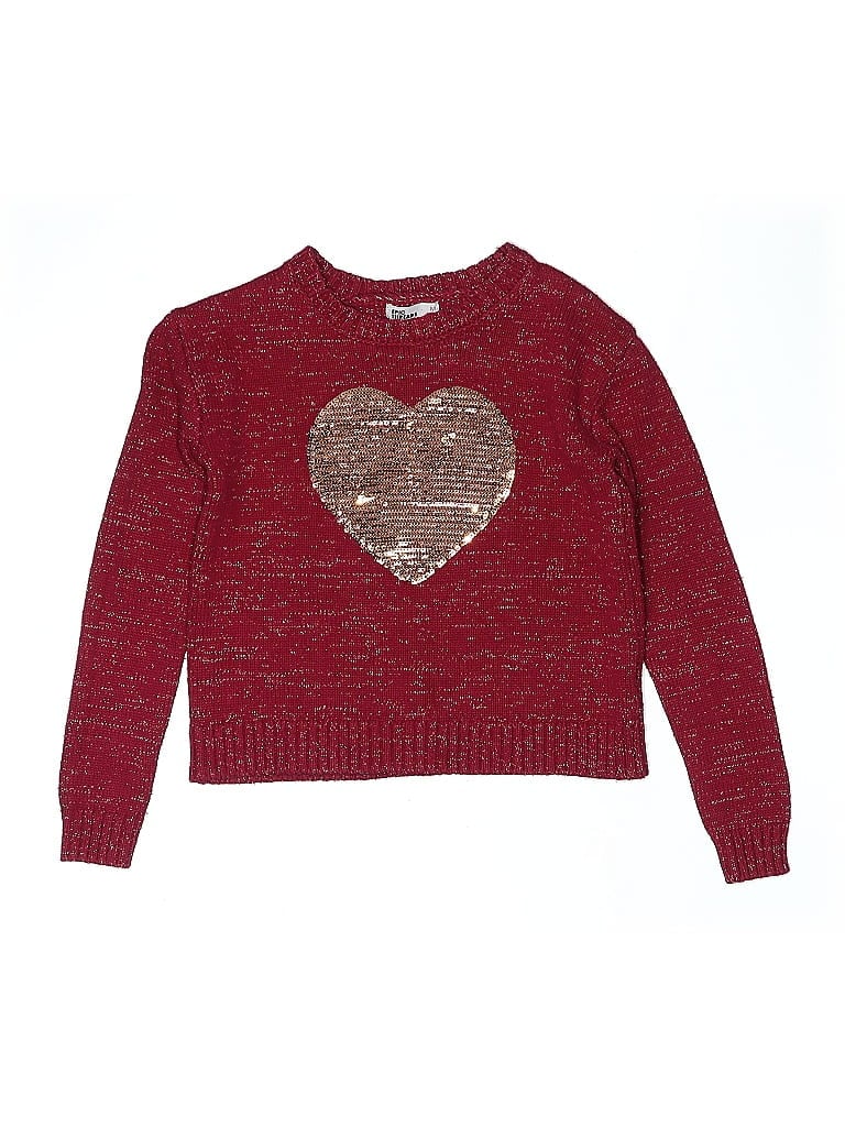 Epic Threads Hearts Burgundy Pink Pullover Sweater Size M (big kids) - photo 1