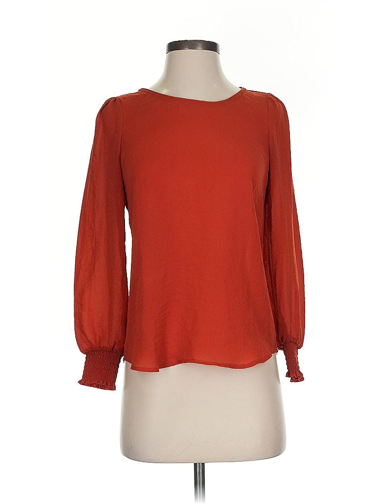 Click to view more detailed imagery on our partner's website Pre-owned Ann Taylor Loft Long Sleeve Blouse In Orange